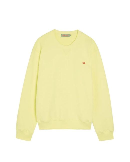 Spense Yellow Logo-Embroidered Sweatshirt