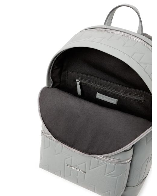 メンズ Karl Lagerfeld K Urban モノグラム バックパック Gray