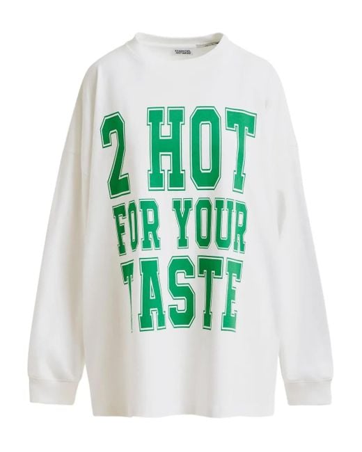 Essentiel Antwerp Green Letter-Print T-Shirt