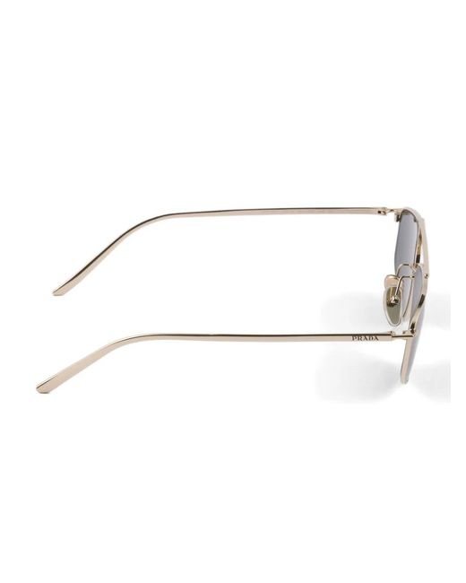 Prada Blue Geometric-Frame Sunglasses