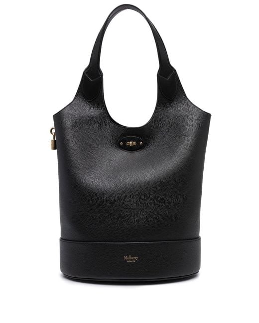 Mulberry Leather Small Lily Tote Bag in Black Lyst