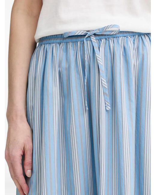 Marc O' Polo Blue Striped Drawstring Maxi Skirt