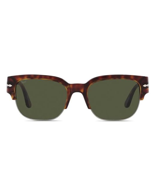 Persol Brown Geometric-Frame Sunglasses