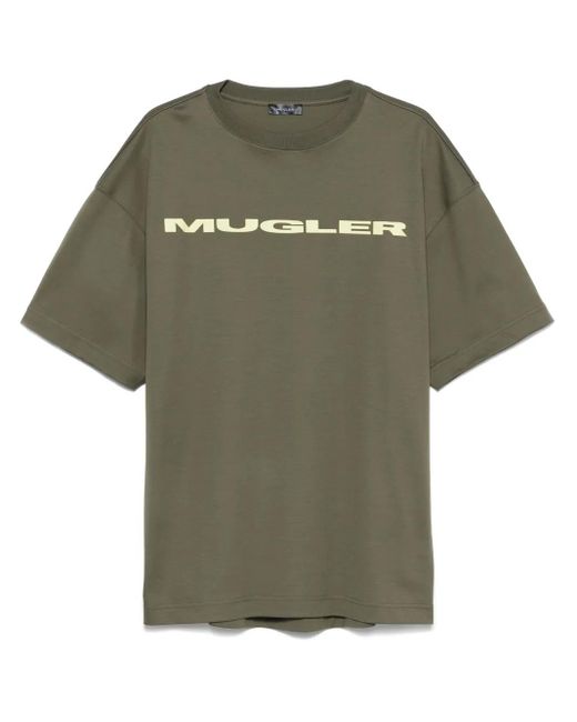 メンズ Mugler ロゴ Tシャツ Green