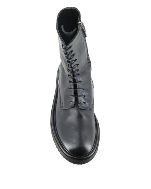 Alexander Hotto Black Lace-Up Zip Boots
