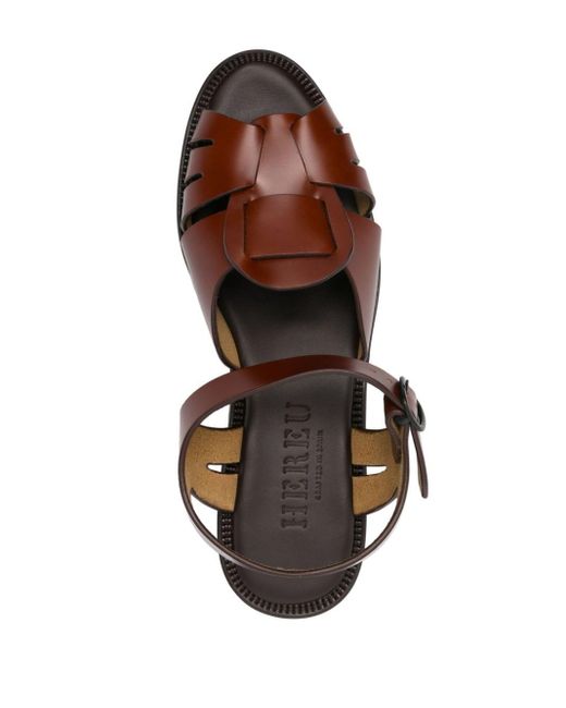 Hereu Brown Ancora Leather Sandals