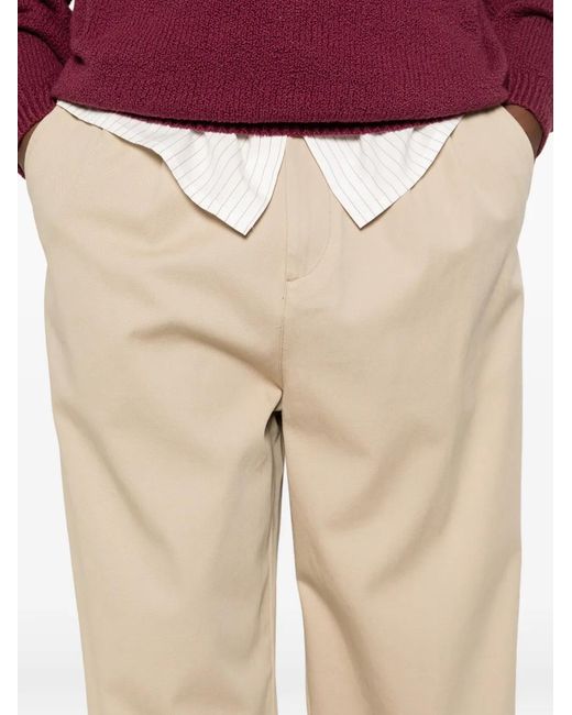 A.P.C. White Pantalon À Design Plissé for men
