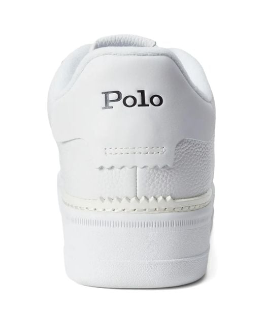 Polo Ralph Lauren White Masters Court Lace-Up Sneakers for men