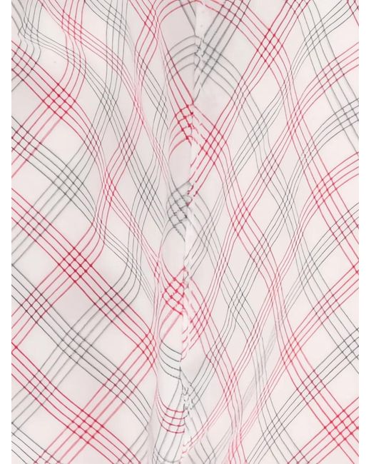 Isaia Pink Check-Pattern Face Mask for men