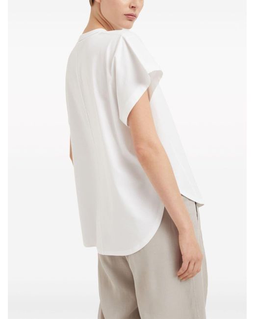 Brunello Cucinelli T-shirt Met Tekst in het White