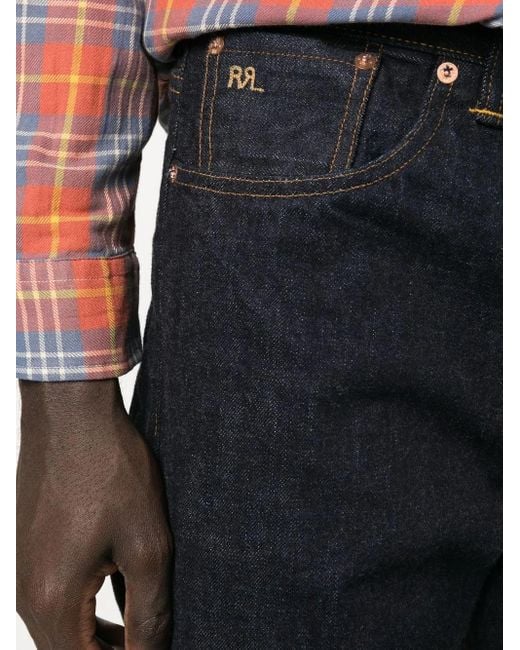 Vaqueros Rectos RRL de hombre de color Blue