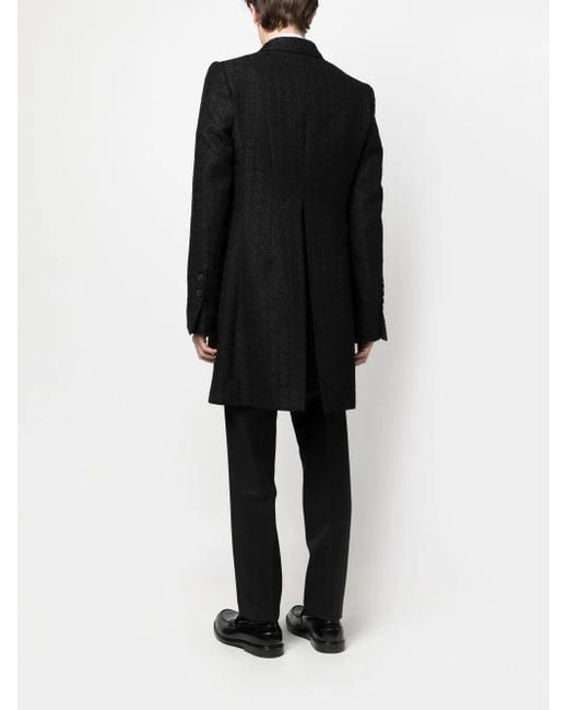 SAPIO Black Boucle Double-Breasted Coat for men