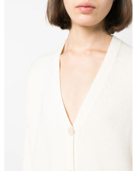 Theory White Boxy Oversized Cardigan