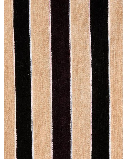 LaDoubleJ Black Striped-Pattern Pleated-Front Trousers