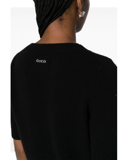 Cárdigan con cuello en V Gucci de color Black