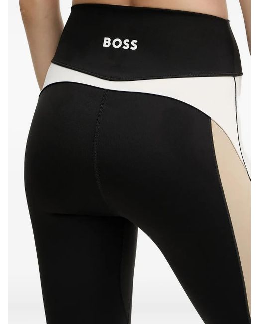 Boss Black Colour-Block Panelled Leggings
