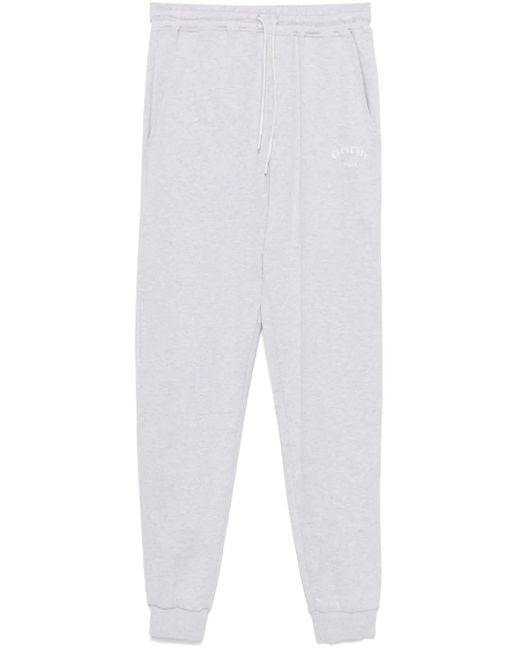Eleventy White Logo-Print Track Trousers for men