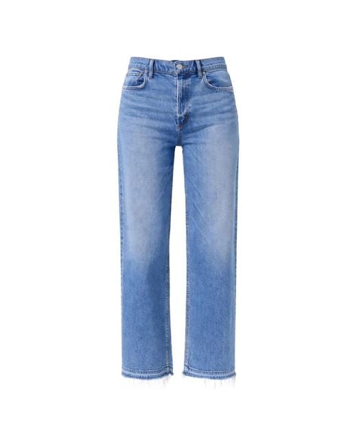 Agolde Blue Ren Frayed-Hem Jeans