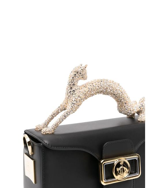Lanvin Black Rhinestone-Embellished Tote Bag