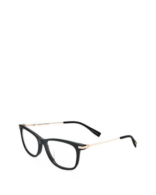 Trussardi White Logo-Plaque Square-Frame Glasses