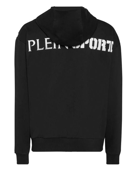 Philipp Plein Black Zip Scratch Jacket for men