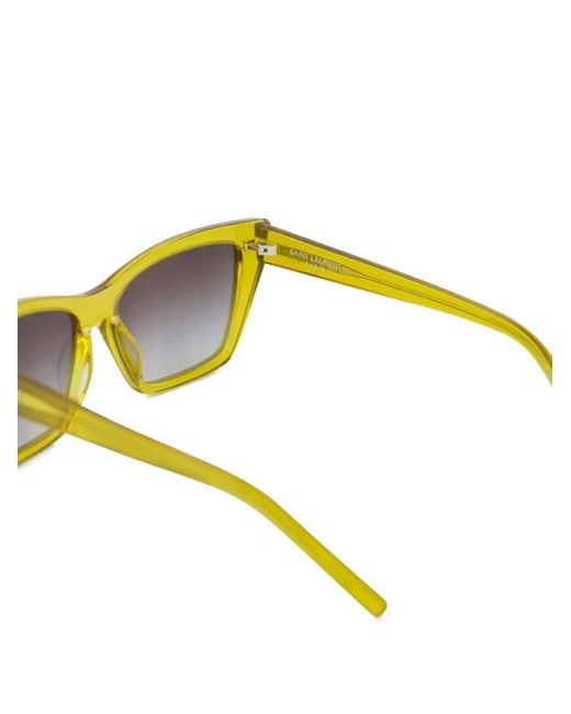 Occhiali Da Sole Cat-Eye di Saint Laurent in Yellow