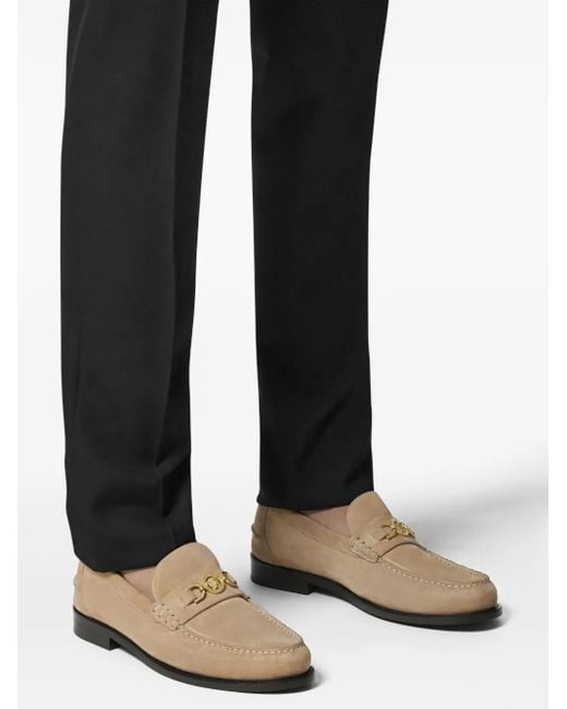 Versace Medusa '95 Suède Loafers in het Natural voor heren