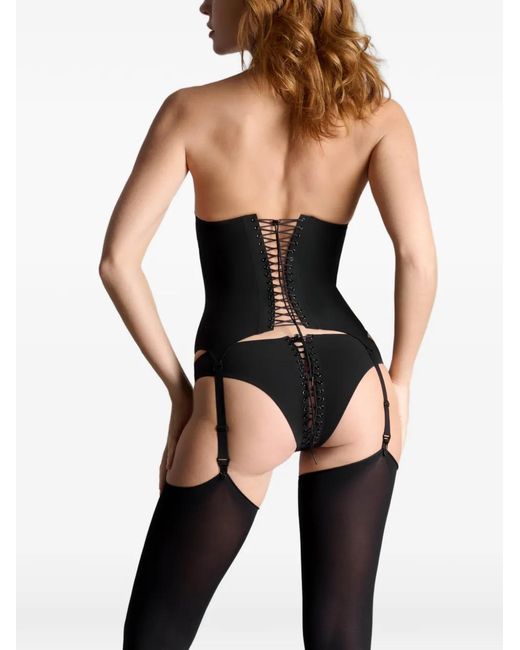 Maison Close Black Nuit Infinie Suspenders-Detail Top