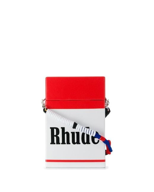 Rhude Red Cigarette Case Shoulder Bag for men