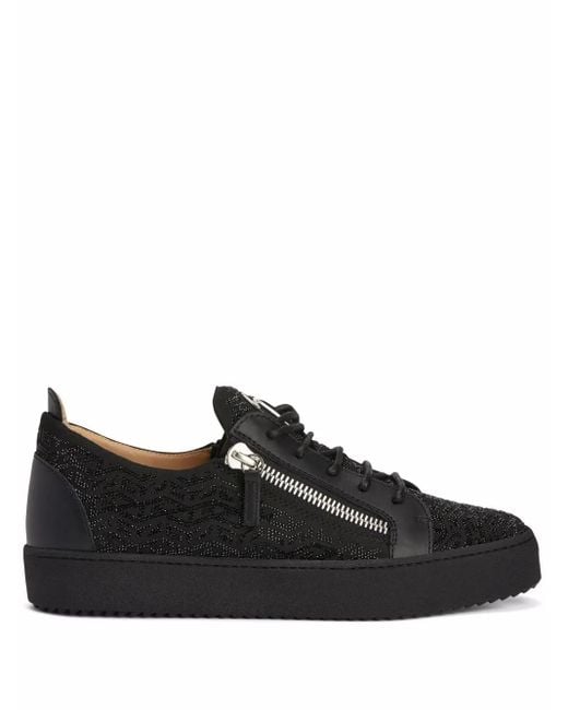 Zapatillas bajas Frankie Winter con doble cremallera Giuseppe Zanotti de hombre de color Black