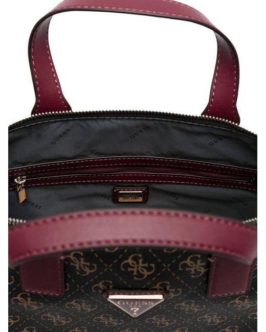 Guess Gray Follie Logo-Pattern Tote Bag
