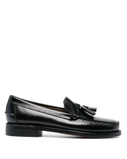 Sebago Black Tassel-Detail Leather Loafers for men
