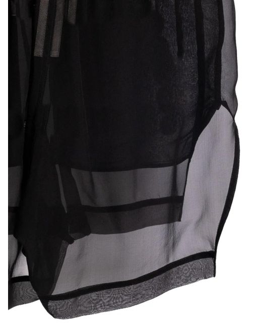 Rick Owens Black Concordians Shorts Im Layering-Look