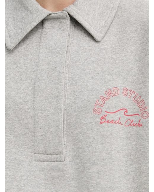 Stand Studio Gray Collar Graphic Sweatshirt