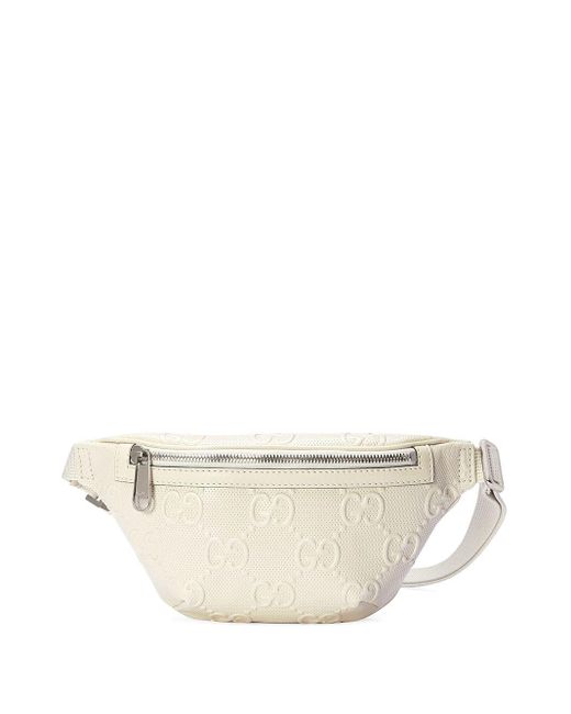 Gucci Leather GG-embossed Belt Bag in White for Men - Lyst