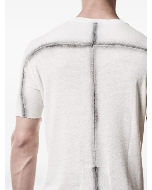 Thom Krom White Worked T-Shirt for men