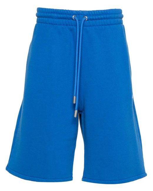 Off-White c/o Virgil Abloh Blue Bandana Arrow Cotton Shorts for men