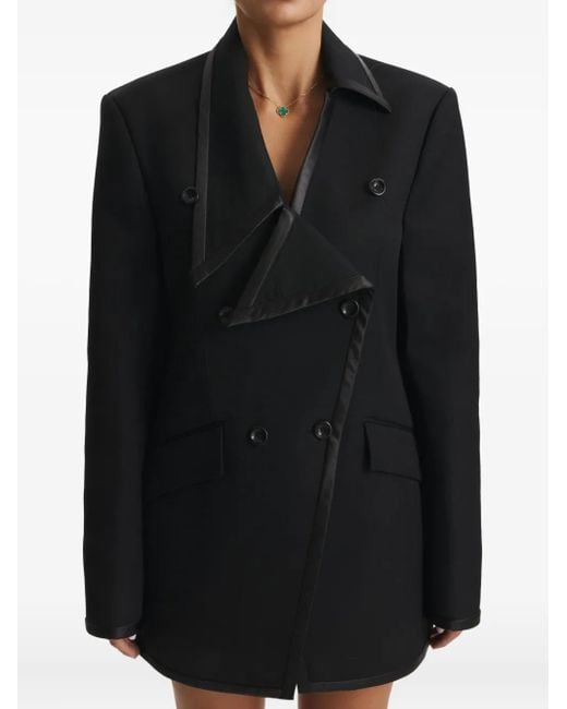 CuAnna Black Mira Double-Breasted Blazer