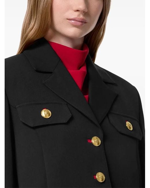 Versace Black Blazer With Open Lapels