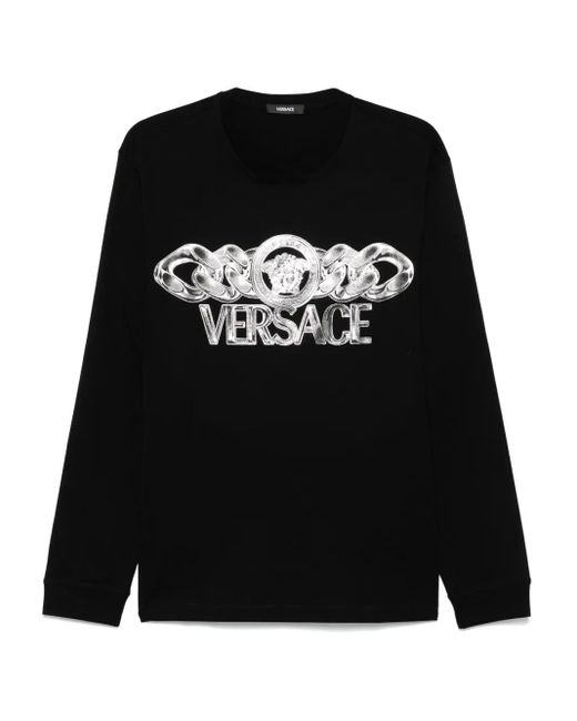 Versace Black Printed T-shirt for men