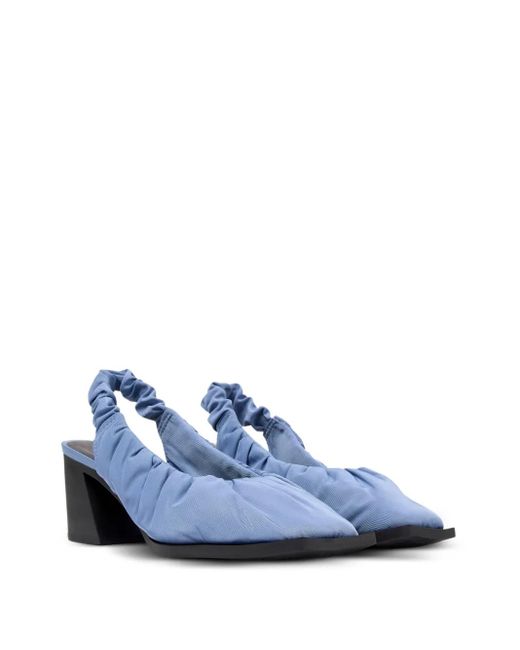 Camper Blue 73Mm Karole Slingback Gathered Pumps
