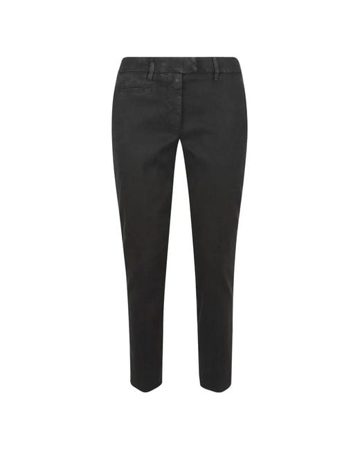 Dondup Black Perfect Logo-Plaque Trousers