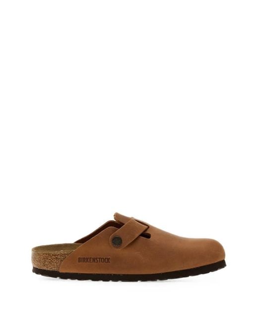 Birkenstock Brown Boston Buckle-Fastening Mules