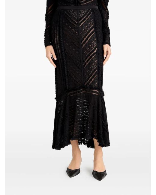 Cinq À Sept Black Maceio Ruffled Skirt