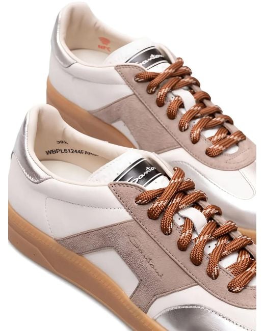 Santoni Dbs Oly メタリックレザースニーカー Pink