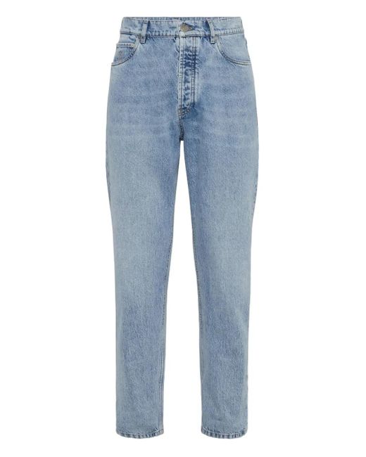 メンズ Brunello Cucinelli ロゴパッチ ジーンズ Blue
