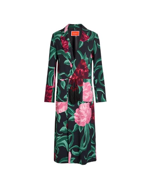 LaDoubleJ White Duster Floral-Print Coat