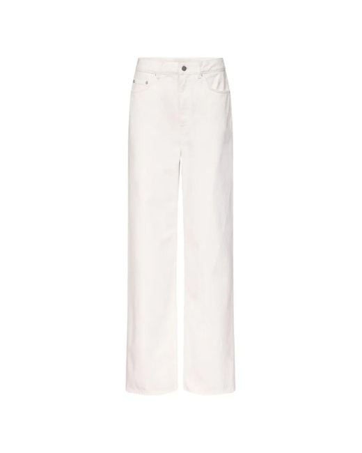 Loulou de Saison White Mico Wide-Leg Jeans