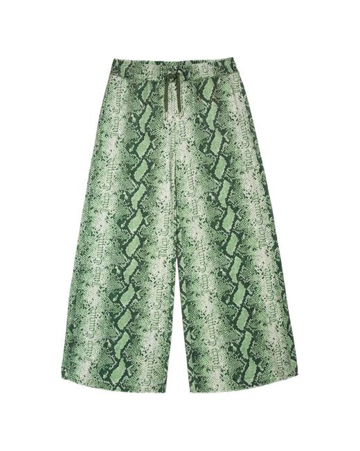 Juicy Couture Green Snake-Print Track Pants