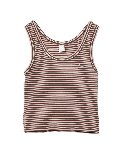 AAPE BY A BATHING AP Brown Logo Embroidered Strip Top